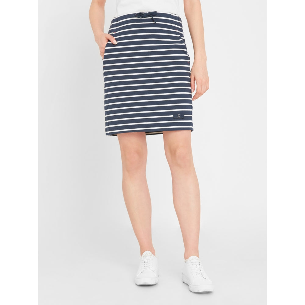 Navy striped jersey skirt best sale