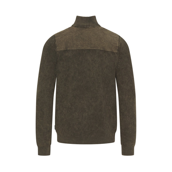 Sea Ranch Archie Half Zip Knit Dark Brown