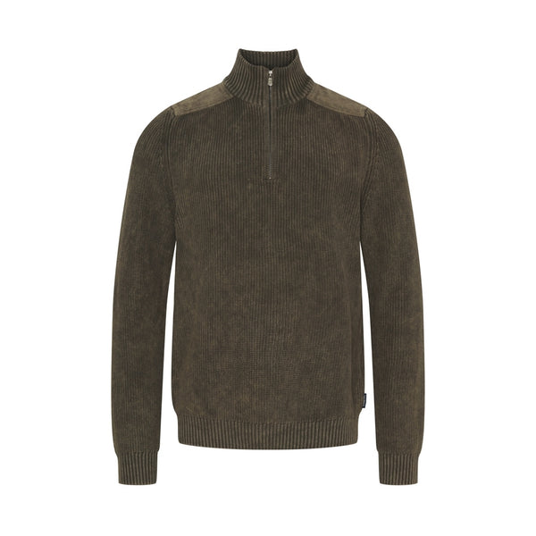 Sea Ranch Archibald Half Zip Knit Dark Brown