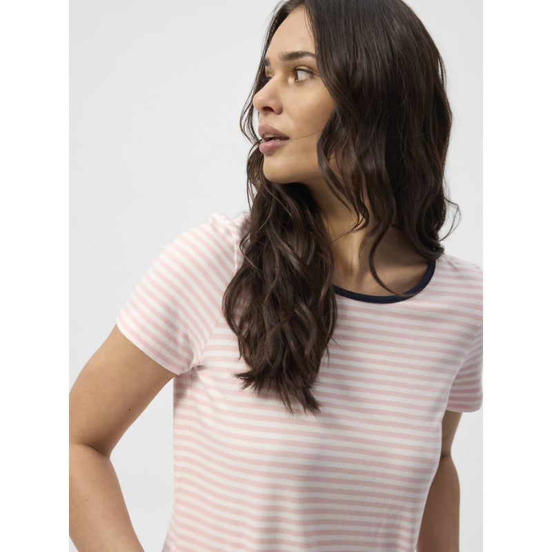 Redgreen Women Cecilie Tee Polo Shirts 140 Rose Pastel Stripe