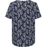 Redgreen Women Celina T-shirt Short Sleeve Tee Navy Pattern