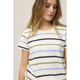 Redgreen Women Chris T-shirt Short Sleeve Tee 161 Sky Blue Stripe