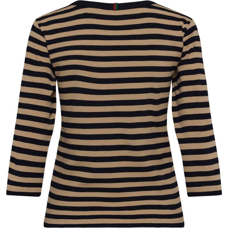 Redgreen Women Christelle Long Sleeve Tee Long Sleeve Tee 124 Mid Sand Stripe