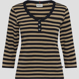 Redgreen Women Christelle Long Sleeve Tee Long Sleeve Tee 124 Mid Sand Stripe