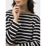 Redgreen Women Claudia T-shirt Long Sleeve Tee 199 Black Stripe