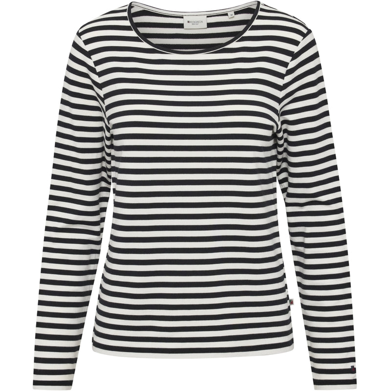 Redgreen Women Fie Long Sleeve T-shirt Long Sleeve Tee 199 Black Stripe