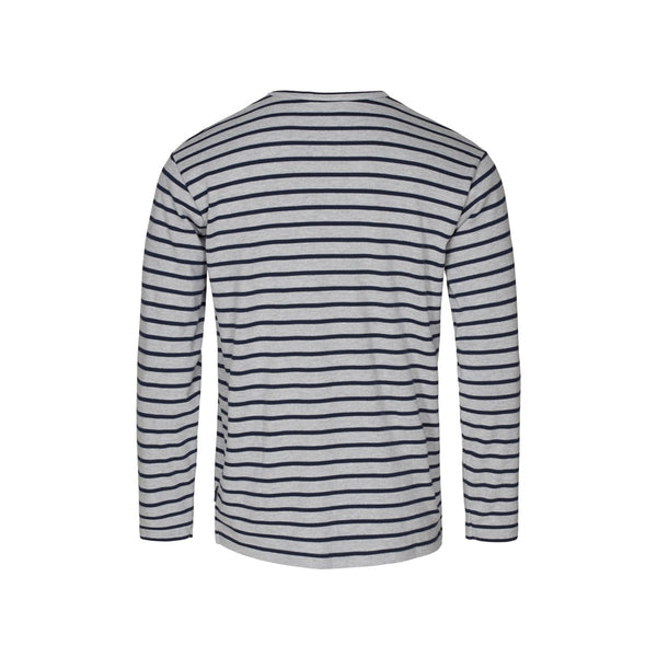 Sea Ranch Grenaa Striped Long Sleeve Tee Long Sleeve Tee Grey Melange / SR Navy