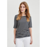 Redgreen Women Hedy kortærmet T-shirt Short Sleeve Tee 123 Sand Stripe