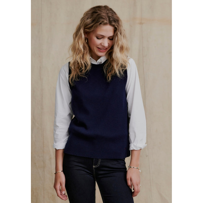 Lera Knit Vest Dark Navy