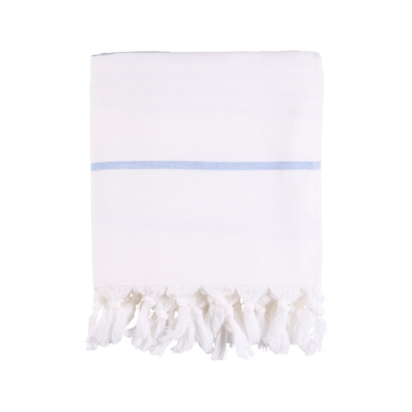 Sea Ranch Long Beach Towel Towels White/SR Navy