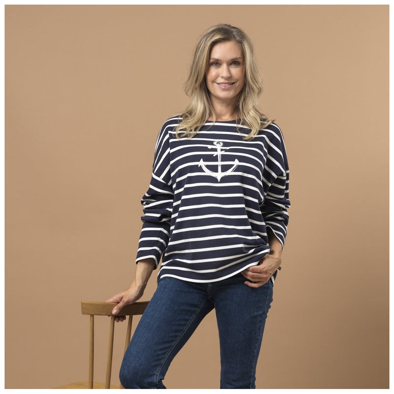 Sea Ranch Nessie Long Sleeve Tee SR Navy/Pearl