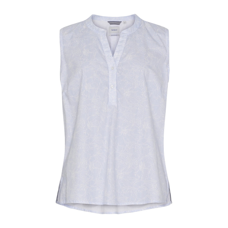 Sea Ranch Octavia Shirt Shirts Light Blue/White