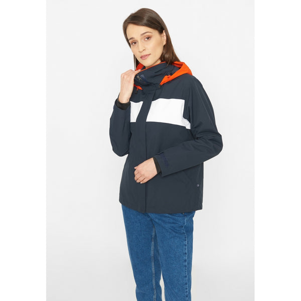 Elin Retro Sailing jacket - Dark Navy / White